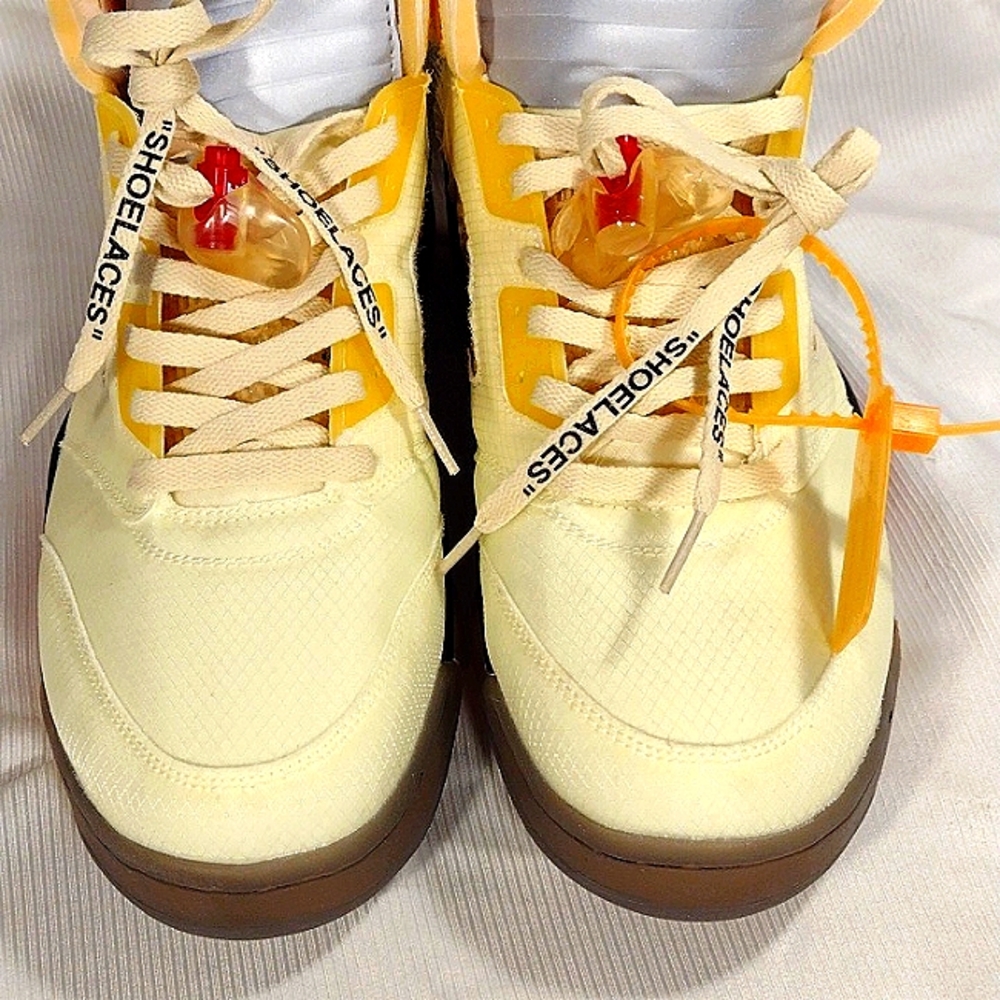XXXSOLDXXXXAir Jordan 5 Retro X Off White Sail Sneakers - Picture 15 of 16